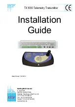 BBV Tx1000 Installation Manual preview