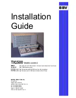 Предварительный просмотр 1 страницы BBV TX1500 system Installation Manual