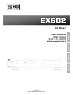 Предварительный просмотр 1 страницы BC Acoustique EX 602 Owner'S Manual