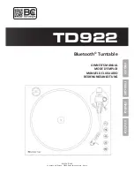 Предварительный просмотр 1 страницы BC Acoustique TD922 Owner'S Manual