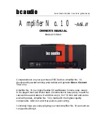 Предварительный просмотр 1 страницы BC Audio A10-Mk.II Owner'S Manual