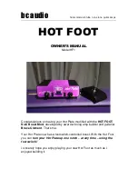 BC Audio Hot Foot HF1 Owner'S Manual preview