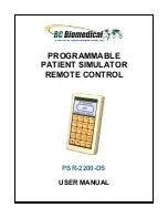 BC Biomedical PSR-2200-DS User Manual предпросмотр