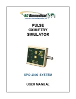 BC Biomedical SPO-2000 User Manual preview