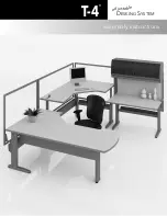 BCE T-4 adjustable DESKING SYSTEM Assembly Instructions Manual предпросмотр