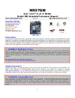 BCM MX57QM User'S Quick Start Card preview