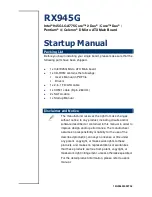 Предварительный просмотр 1 страницы BCM RX945G Startup Manual