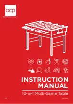 BCP 10-in-1 Multi-Game Table Instruction Manual preview