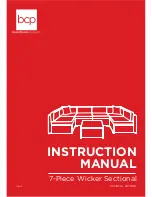 Preview for 1 page of BCP 7-Piece Wicker Sectional Instruction Manual