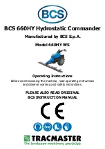 Preview for 1 page of BCS 660HY WS Hydrostatic Commander Operating Instructions Manual