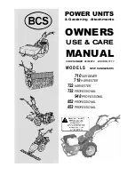 Preview for 1 page of BCS 710 Gardener Owner'S Use & Care Manual