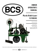 Preview for 1 page of BCS 921ML002 Operator'S Manual