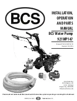 BCS 921WP147 Installation, Operation, And Parts Manual предпросмотр