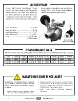 Preview for 2 page of BCS 921WP147 Installation, Operation, And Parts Manual