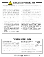 Preview for 3 page of BCS 921WP147 Installation, Operation, And Parts Manual