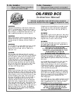 Предварительный просмотр 1 страницы BCS Oil-Fired Instruction Manual