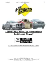 BD Diesel Performance 1036700 Installation Instructions Manual предпросмотр