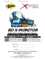 Предварительный просмотр 1 страницы BD Diesel Performance X-Monitor 1085000 Installation Manual