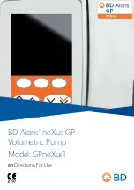 BD Alaris neXus GPneXus1 Directions For Use Manual предпросмотр