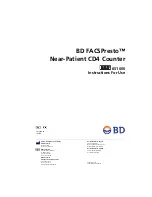 Предварительный просмотр 1 страницы BD BD FACSPresto Instructions For Use Manual