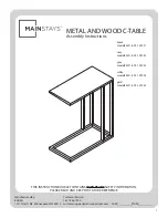 BDDMI MAINSTAYS MS18-D1-1007-21 Assembly Instructions Manual preview