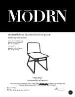 BDDMI MoDRN Refined Industrial Dax Dining Chair HYN-DXDNCH-BR Assembly Instructions Manual предпросмотр