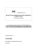 Предварительный просмотр 1 страницы BDI AES-402 Reference Manual