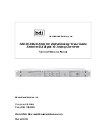 Предварительный просмотр 1 страницы BDI AES-403 Technical Reference Manual