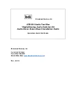 Предварительный просмотр 1 страницы BDI ATB-300 Installation Manual