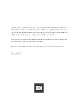 Предварительный просмотр 2 страницы BDI CLOUD 9 1182 Instruction Manual