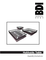 BDI Hokkaido Table Assembly Instructions предпросмотр