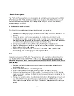 Preview for 3 page of BDI PSW-100 Operation Quick Start Manual