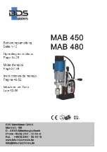 BDS Maschinen MAB 450 Operating Instructions Manual предпросмотр