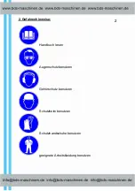 Предварительный просмотр 3 страницы BDS Maschinen MAB 450 Operating Instructions Manual