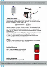 Предварительный просмотр 23 страницы BDS Maschinen MAB 450 Operating Instructions Manual