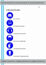Preview for 42 page of BDS Maschinen MAB 450 Operating Instructions Manual