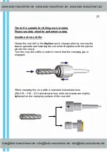 Предварительный просмотр 22 страницы BDS Maschinen MAB 500 Operating Instructions Manual