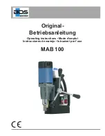 BDS MAB 100 Operating Instructions Manual preview