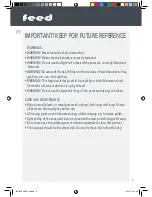 Preview for 3 page of Be Cool FEED Instructions Manual