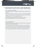 Preview for 3 page of Be Cool MENU Instructions Manual