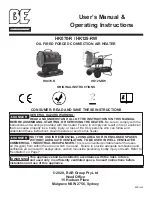 Предварительный просмотр 1 страницы BE Power Equipment HK070-R User'S Manual & Operating Instructions