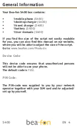 Предварительный просмотр 4 страницы Bea-fon S400 User Manual