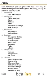 Предварительный просмотр 16 страницы Bea-fon S400 User Manual
