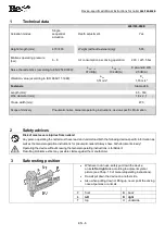 Предварительный просмотр 6 страницы BEA 246/160-964E Manual