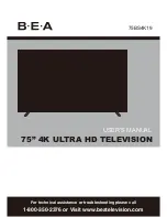 Preview for 1 page of BEA 75BS4K19 User Manual