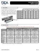 Preview for 1 page of BEA UL MAGLOCKS Series User Manual