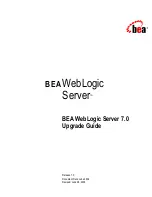 Предварительный просмотр 1 страницы BEA WebLogic Server 7 Upgrade Manual