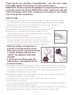 Preview for 4 page of Beaba BABYCOOK Classic Instruction Manual