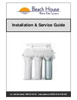 Beach House Reverse osmosis drinking water system Installation & Service Manual предпросмотр