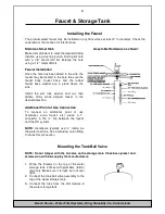 Предварительный просмотр 6 страницы Beach House Reverse osmosis drinking water system Installation & Service Manual